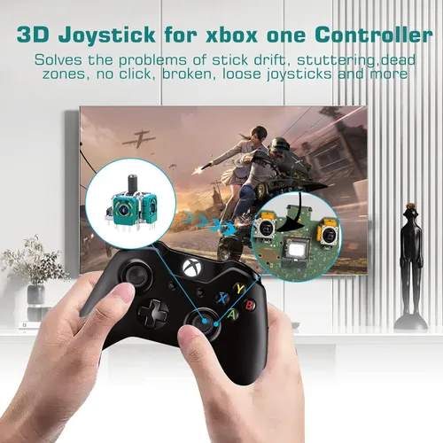 Vista 3 de AOLION Reemplazo del joystick del controlador para Xbox One