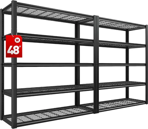 Vista 12 de REIBII Estantes de almacenamiento de 48.2" W para garaje, estantería
