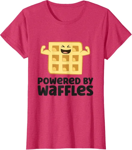 Vista 9 de Camiseta de gofres para el desayuno con diseño de gofres, Blanco, S