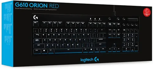 Vista 5 de Logitech G Teclado mecánico para juegos con retroiluminación roja Orion 610