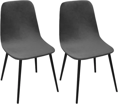 Vista 8 de Paquete de 2 fundas de terciopelo para sillas de comedor, lavables, extraíbles, de mediados de siglo, modernas, curvas, sin brazos, para decoración