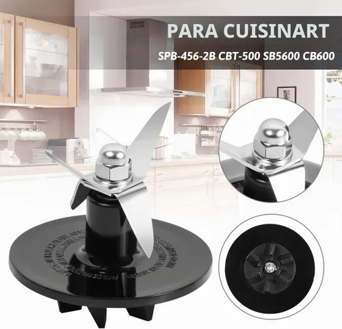 Vista 6 de Conjunto de corte de licuadora, piezas de repuesto de cuchilla de licuadora con junta para licuadoras Cuisinart CBT-500, SB5600, CB600, BFP-10CH