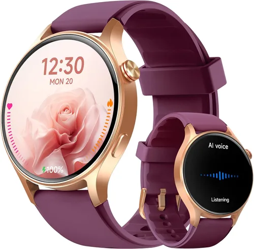 Vista 8 de Reloj inteligente para hombres y mujeres, responder/hacer llamadas, rastreadores de actividad con pantalla ultra clara AMOLED con monitor