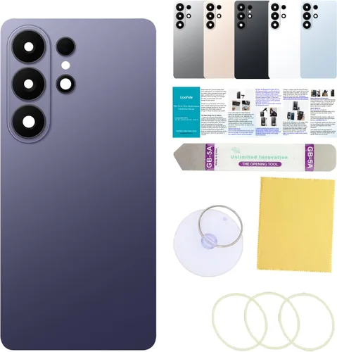Vista 81 de Compatible con Samsung Galaxy Note 8 - Carcasa trasera de repuesto de cristal de 6.3 pulgadas, SM-N950, todos los portadores con manual de Negro