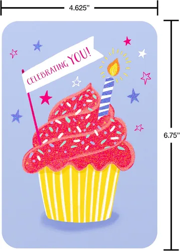 Vista 5 de American Greetings - Tarjeta de cumpleaños de cupcakes para chica adolescente (Gente hermosa)