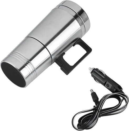 Vista 9 de 24V/12V Hervidor eléctrico de viaje 300mL Calentador de agua portátil de acero inoxidable para uso en el hogar del coche Camping