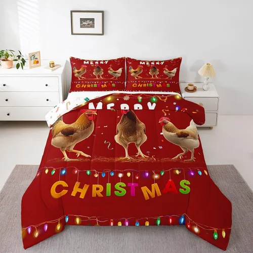 Vista 21 de Erosebridal Juego de ropa de cama Kawaii de muñeco de nieve tamaño individual para niños y niñas, juego de ropa de cama de feliz año nuevo, edredón