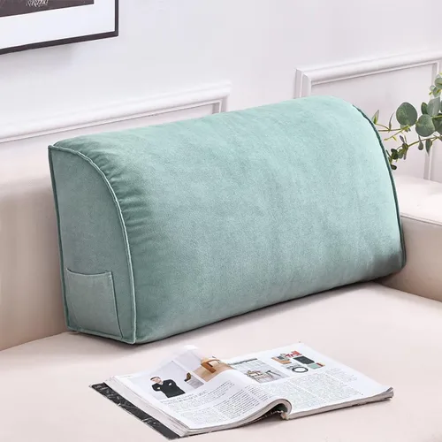 Vista 11 de Almohada de lectura para cabecero, almohada de cuña, triangular, suave, para cabecero, cojín de apoyo para el respaldo del sofá cama, almohadas