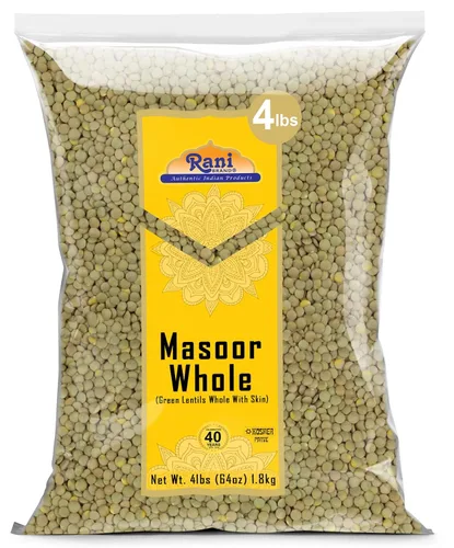 Vista 9 de Rani Masoor Enteras (Lentejas verdes enteras con piel) 32 onzas (2 libras) 32.03 oz ~ Todo natural Vegano Apto para gluten Sin OMG Kosher