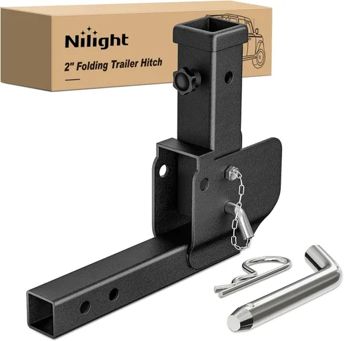 Vista 13 de Nilight Adaptador extensor de receptor de enganche de remolque, reductor de adaptador de enganche de 1-1/4 a 2 pulgadas, convertidor de manguito