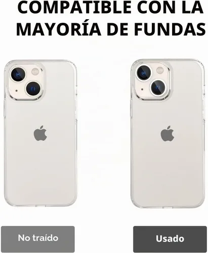 Vista 2 de [Negro] [Paquete de 2] Protector de lente de cámara para iPhone 15/15 Plus, Ultra HD 9H, cubierta de cámara de vidrio templado, pantalla de anillo