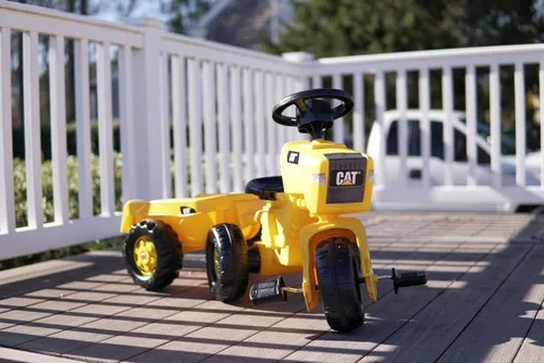 Vista 4 de ROLLY TOYS Tractor de pedal de 3 ruedas CAT con remolque