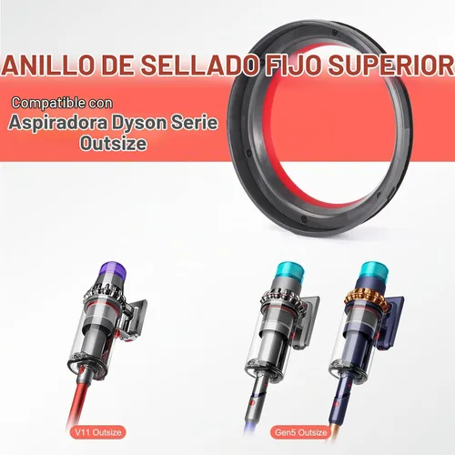 Vista 2 de Anillo de sellado de cubo de polvo SV16 SV29 mejorado compatible con Dyson Outsize Canister pieza de repuesto, compatible con accesorios de anillo