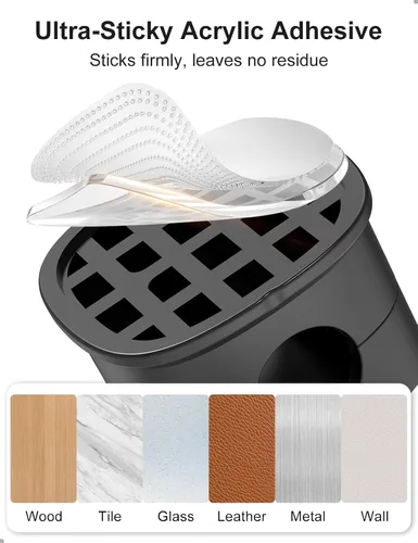 Vista 6 de Paquete de 6 clips magnéticos para cables [apertura/bloqueo en 1s], organizador y sujetador de cables Laitver con adhesivo fuerte para escritorio