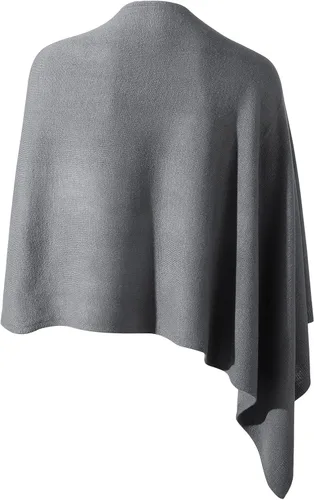 Vista 76 de Fomolom Ponchos para mujer, versátil, ligero, tejido sólido, chal envolvente, bufanda, accesorios para mujer