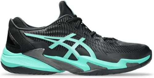 Vista 8 de ASICS Resolution 8 Zapatillas de Tenis para Canchas Rápidas para Hombre Blanco Azul Negro/Verde Aurora