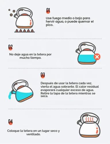 Vista 7 de BELANKO - Tetera de acero inoxidable de 2.7 cuartos de galón para estufa, de grado alimenticio con mango de patrón de madera, con silbido fuerte