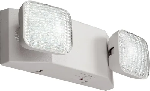 Vista 13 de GZRUIYANG Luces de emergencia con batería de respaldo, accesorios de iluminación de emergencia comerciales LED de dos cabezales ajustables Negro