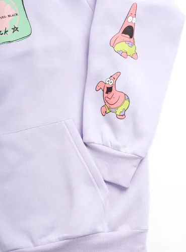 Vista 4 de Nickelodeon Sudadera de forro polar unisex de Bob Esponja - Sudadera con capucha para hombre y mujer