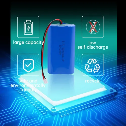 Vista 3 de Paquete de baterías recargables de iones de litio de 3.7V 5200mAh-19.24Wh con conector PH2.0mm de 3.7 voltios para altavoces Bluetooth, electrónica