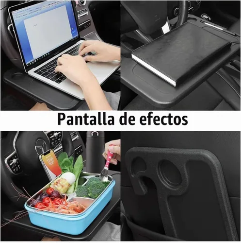 Vista 7 de GLSOWEE Bandeja para volante de automóvil, bandeja de mesa de oficina para computadora, escritorio para volante automático para comer, accesorios