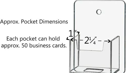 Vista 5 de Marketing Holders Soporte de pared para tarjetas de visita de 2 x 3.5 pulgadas, herramientas para colgar tarjetas de consultoría, hoteles, resorts