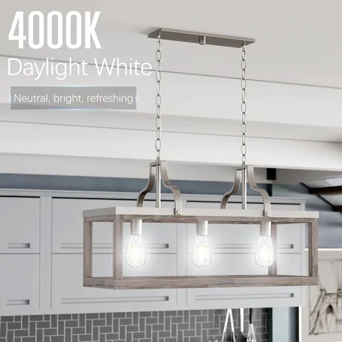 Vista 4 de GvvooHome - Bombillas LED regulables Edison, bombilla LED E26 equivalente a 60 W, luz blanca fría 4000K, bombillas vintage ST58, CRI de 90+, 6 W 600