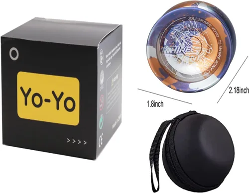 Vista 6 de Yoyo profesional sensible de aluminio para niños principiantes, rodamiento de bolas de repuesto para jugadores avanzados de Yoyo + 1 guante + 5