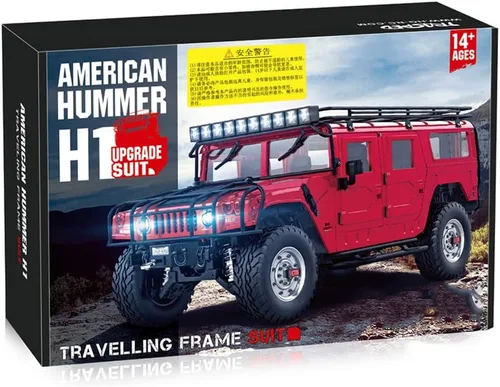 Vista 10 de 1/10 US GM Hummer H1 Camión Militar 4WD Crawler RTR Pro con marco de viaje Negro