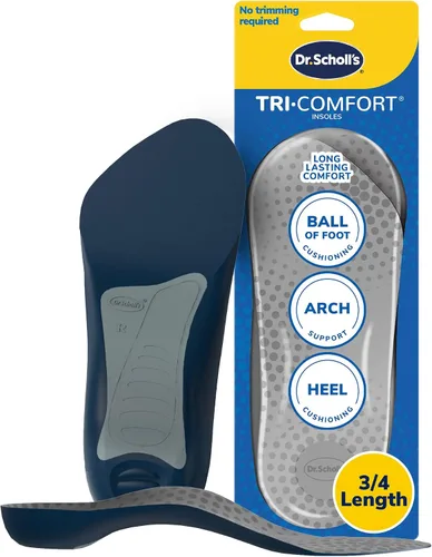 Vista 8 de Plantillas Dr. Scholl's Tri-Comfort para mujer (talla 6-11), 1 par, 3/4 de longitud