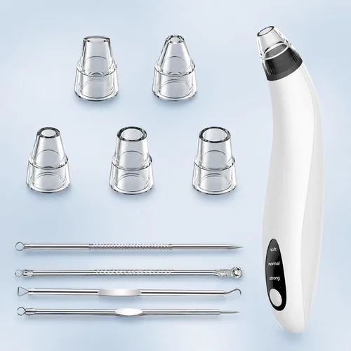 Vista 9 de Blackhead Remover Tools,Electric Vacuum Facial Pore Cleaner Tool(White)