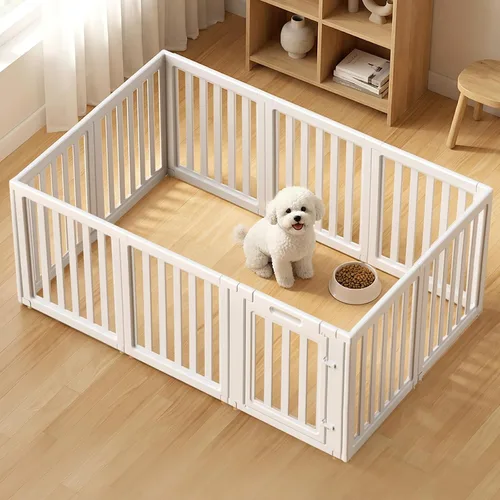 Vista 19 de Corralito para perros, corral transparente para perros, corral para perros en interiores, fácil de instalar y quitar, corralito para cachorros