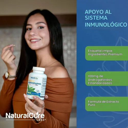 Vista 4 de NCL Andrographis Paniculata 1,200mg - 100mg Andrographolides, 120 Cápsulas