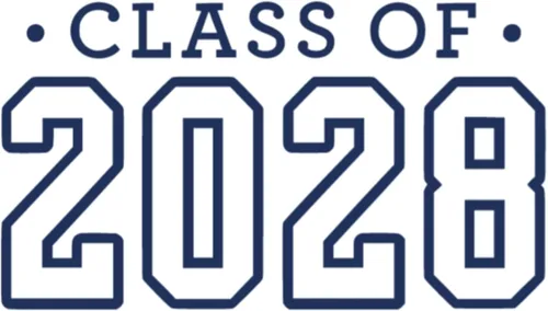 Vista 24 de Calcomanía para planchar de clase 2028, parche de camiseta de clase superior, transferencia de calor, calcomanía gráfica de camiseta HTV para negro