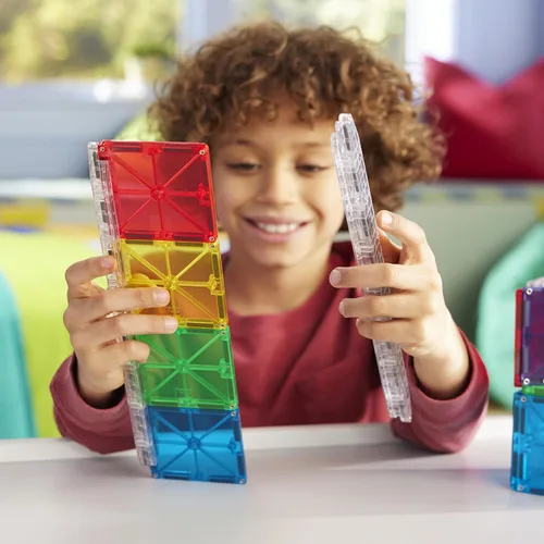 Vista 3 de MAGNA-TILES Rail Racers Rail Pack - Juego de construcción magnética de 8 piezas, la marca original de construcción magnética