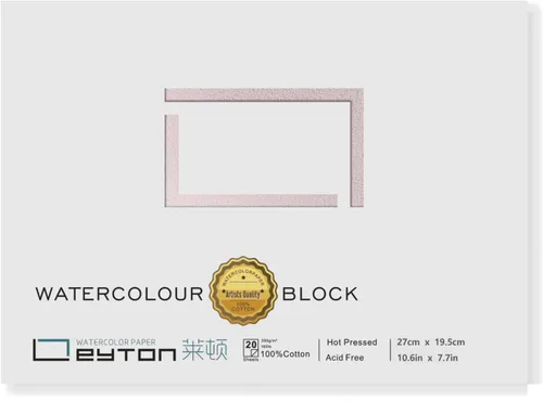 Vista 13 de Bloque de Papel para Acuarela 100% Algodón sin Deformación - 20 Hojas de 160 lb/350 gsm Prensado en Frío Suministros de Arte Acuarela para Pintura
