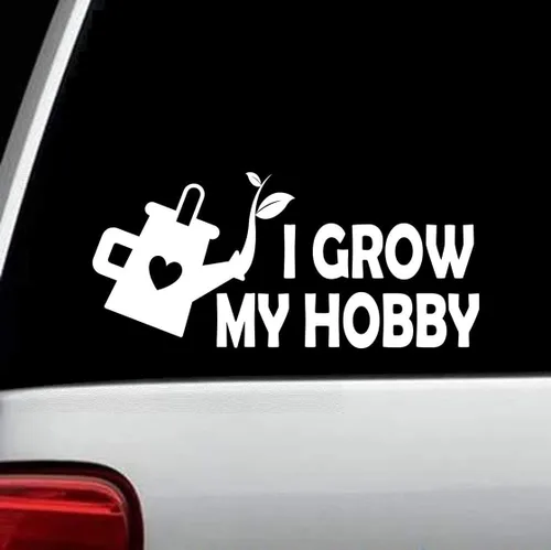 Vista 5 de I Grow My Hobby Gardening Decal Sticker for Car Window 8.0 Inch BG 395