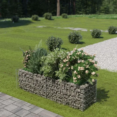 Vista 12 de Gabion cama elevada, cestas de gaviones, camas de jardín galvanizadas, gaviones, pared de gaviones, alta capacidad de carga, acero galvanizado 35.4