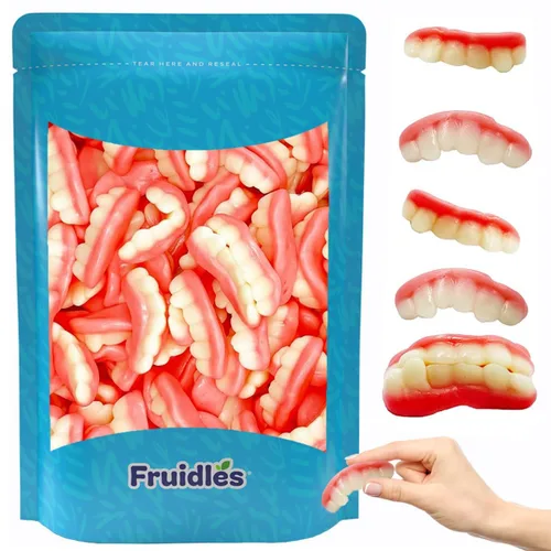 Vista 9 de Fruidles Gummi Teeth Candy, deliciosas gomitas de sabores de frutas (1 libra)
