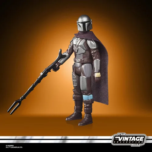 Vista 5 de STAR WARS Retro Collection The Mandalorian (Beskar) - Figura de acción coleccionable de The Mandalorian a escala de 3.75 pulgadas, accesorios