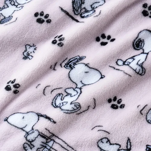 Vista 6 de Berkshire VelvetLoft Peanuts Snoopy - Bata de felpa corta con capucha para mujer, ligera y acogedora