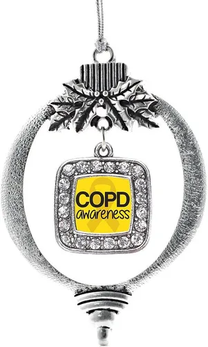 Vista 260 de Inspired Silver - Nana púrpura - Adorno de Navidad plateado - Adorno cuadrado para árbol de Navidad con circonita cúbica - Decoración colgante