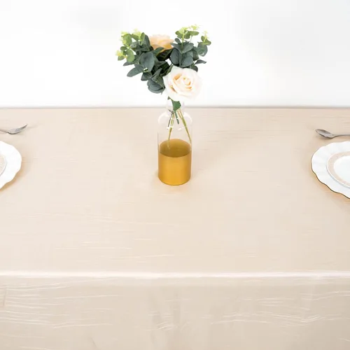 Vista 5 de Mantel rectangular de tafetán arrugado de acordeón de 90 x 132 pulgadas, manteles de boda, manteles de mesa, decoración de eventos, manteles