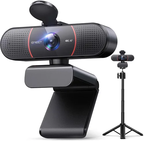 Vista 10 de EMEET C960 - Cámara web USB 2K QHD, 2 micrófonos con reducción de ruido y tapa de privacidad, enfoque automático TOF, plug and play
