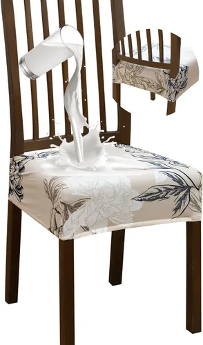 Vista 11 de FORCHEER Juego de 4 fundas de asiento para sillas de comedor, de terciopelo camello, fundas de asiento elásticas de solo 18 pulgadas, lavables