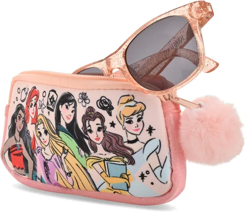 Vista 3 de Pan Oceanic Disney Princess - Gafas de sol para niñas con estuche a juego para gafas de sol para niños