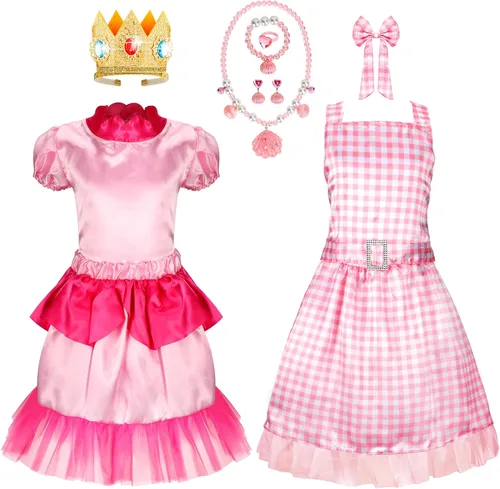 Vista 8 de Chillife Princess Dresses for Girls,Kids Dress Up Clothes Costume Set Princess Toys Gift Girl for Little Girls Ages 3-6yrs