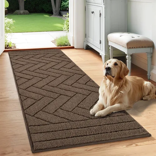 Vista 25 de hicorfe Tapete para puerta delantera para entrada exterior, 20 x 31.5 pulgadas, absorbente, resistente a la suciedad, tapetes de bienvenida