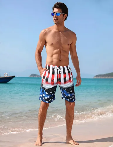 Vista 5 de APTRO Men's Swim Trunks 9" Quick Dry Bathing Suit Mesh Lining Beach Swim Board Shorts Swimsuits