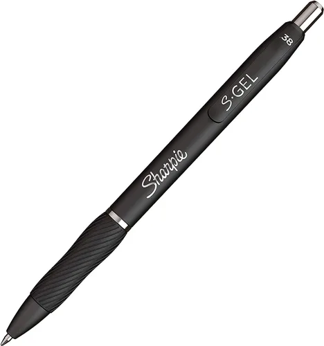 Vista 7 de SHARPIE S-Gel, bolígrafos de gel, barril de metal elegante, plomizo, punta media (0.028 in), tinta negra, 4 unidades y S-Gel, bolígrafos de gel